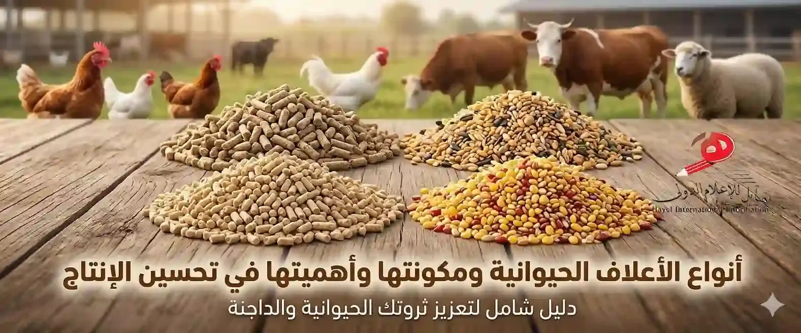 أنواع الأعلاف الحيوانية ومكوناتها وأهميتها في تحسين الإنتاج